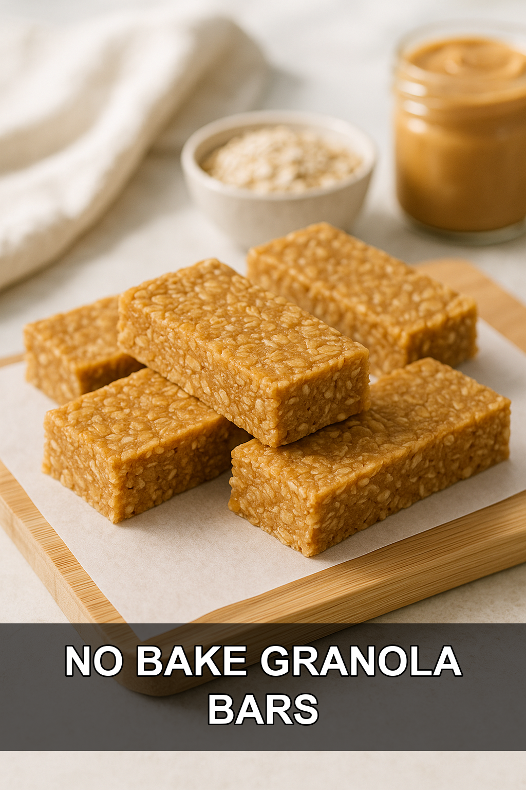 3 Ingredient No Bake Granola Bars
