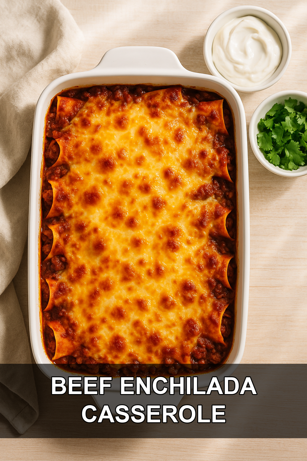 5-Ingredient Beef Enchilada Casserole (Easy & Freezer-Friendly)