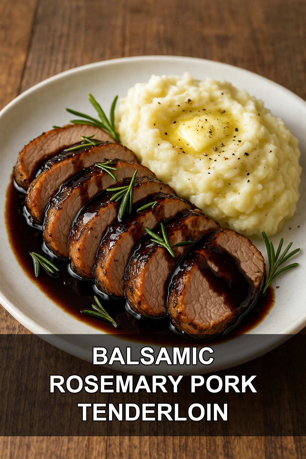 Balsamic Rosemary Pork Tenderloin with Garlic Mashed Potatoes