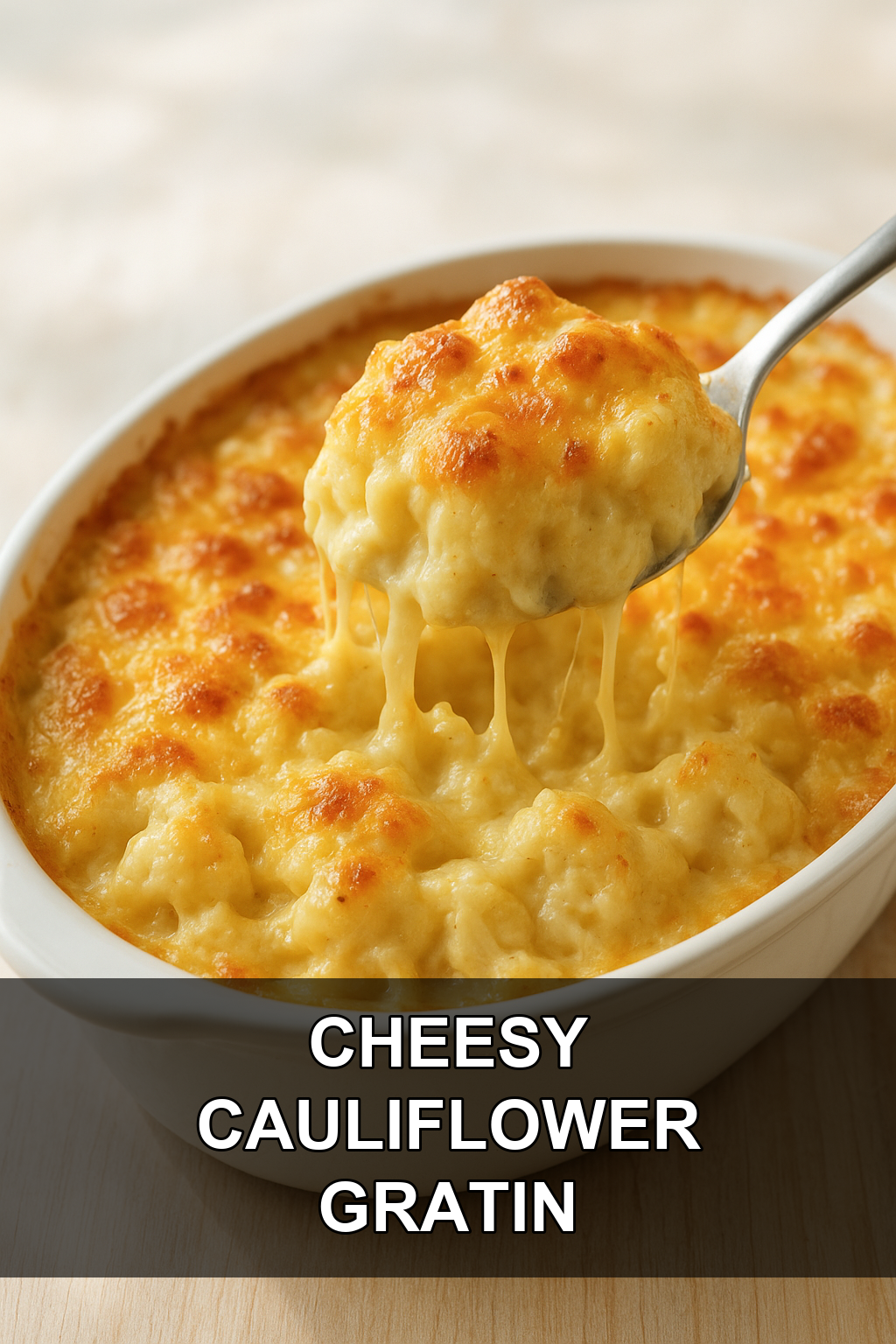 Cauliflower au Gratin (Cheesy Baked Cauliflower)