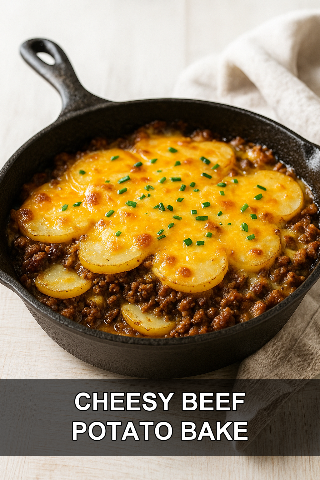 Cheesy Ground Beef and Potato Casserole: An Easy One Pan Dinner