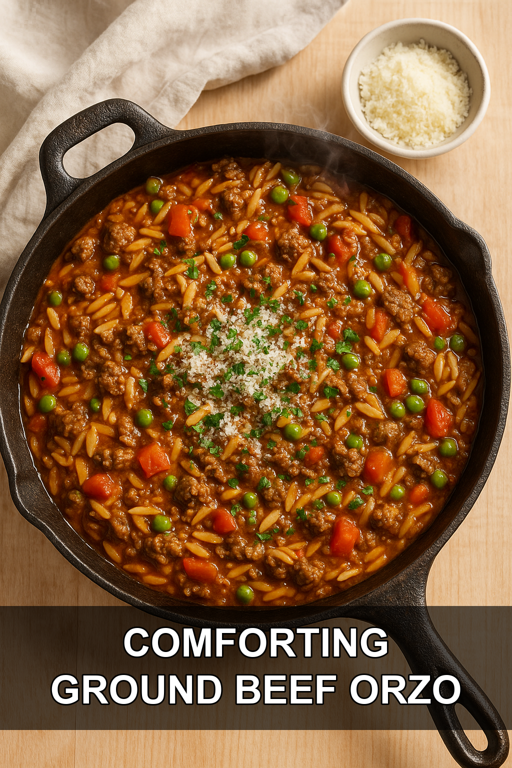 Comforting Ground Beef Orzo (One-Pan Family Dinner)