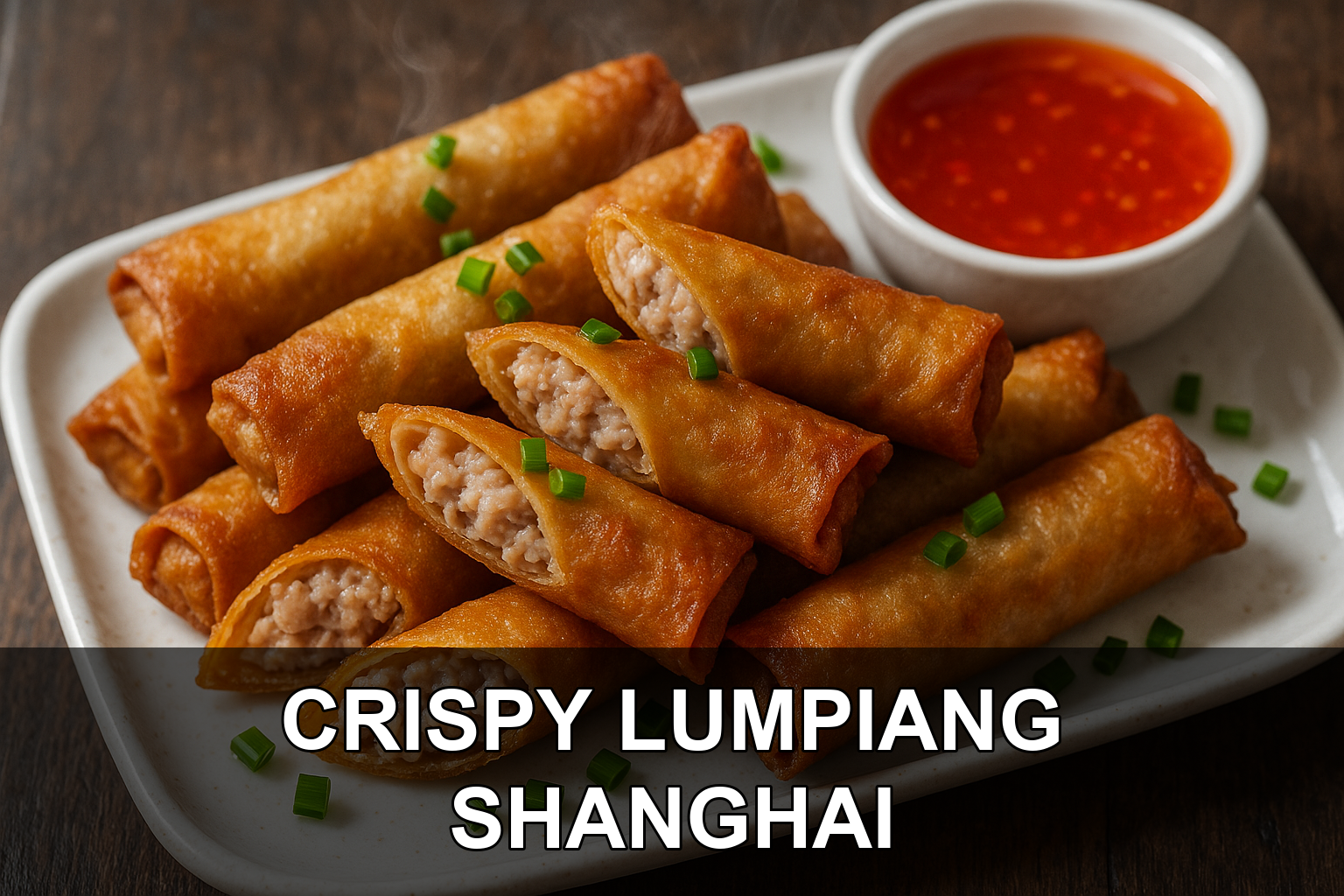 Crispy Lumpiang Shanghai with Sweet Chili Dipping Sauce