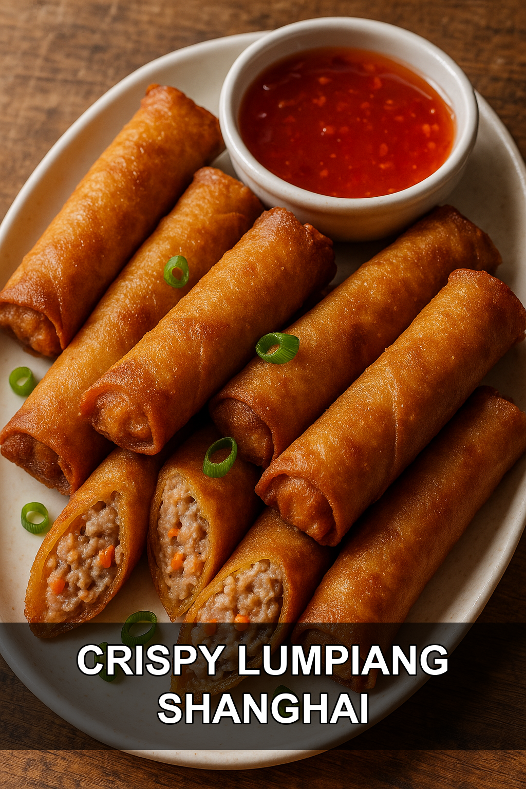 Crispy Pork and Carrot Lumpiang Shanghai with Sweet Chili Sauce