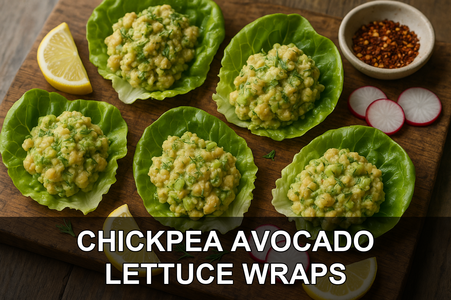 Crunchy Chickpea and Avocado Lettuce Wraps