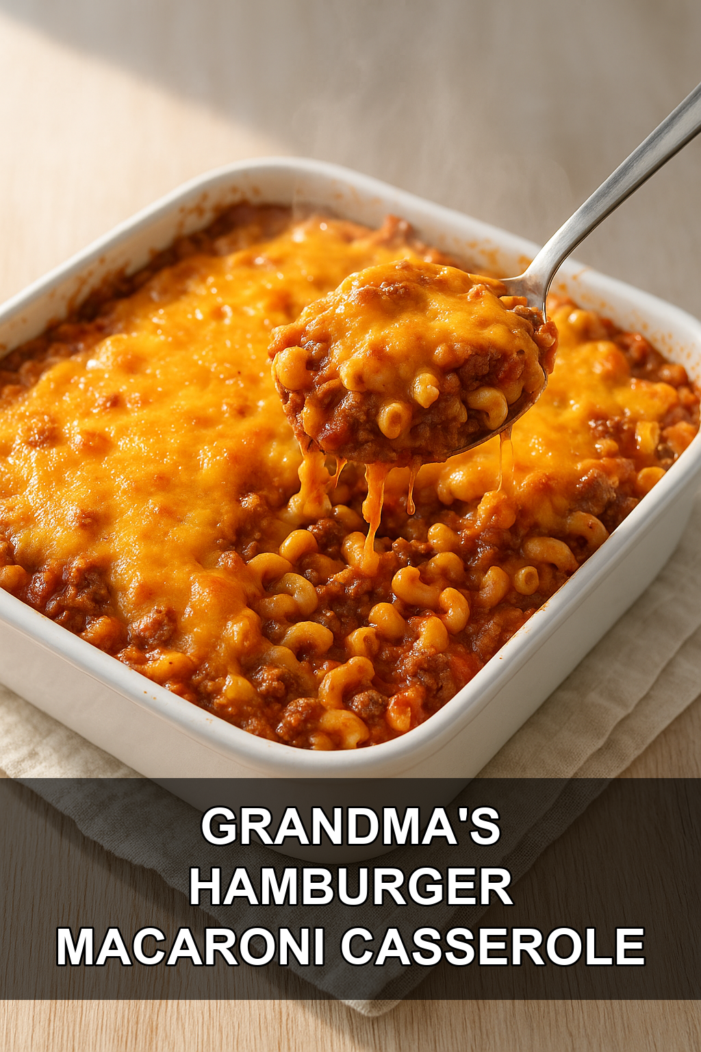 Grandma’s Hamburger Macaroni Casserole (Easy & Budget-Friendly)