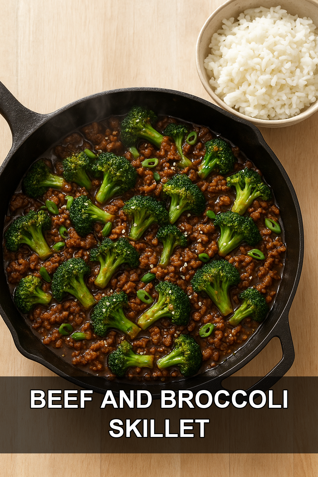 Ground Beef and Broccoli Skillet with Garlic Sauce