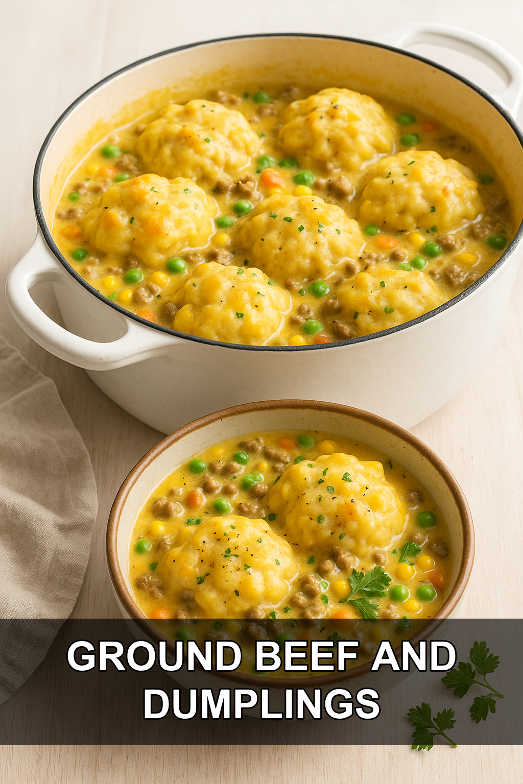 Ground Beef and Dumplings (One-Pot Comfort Food)