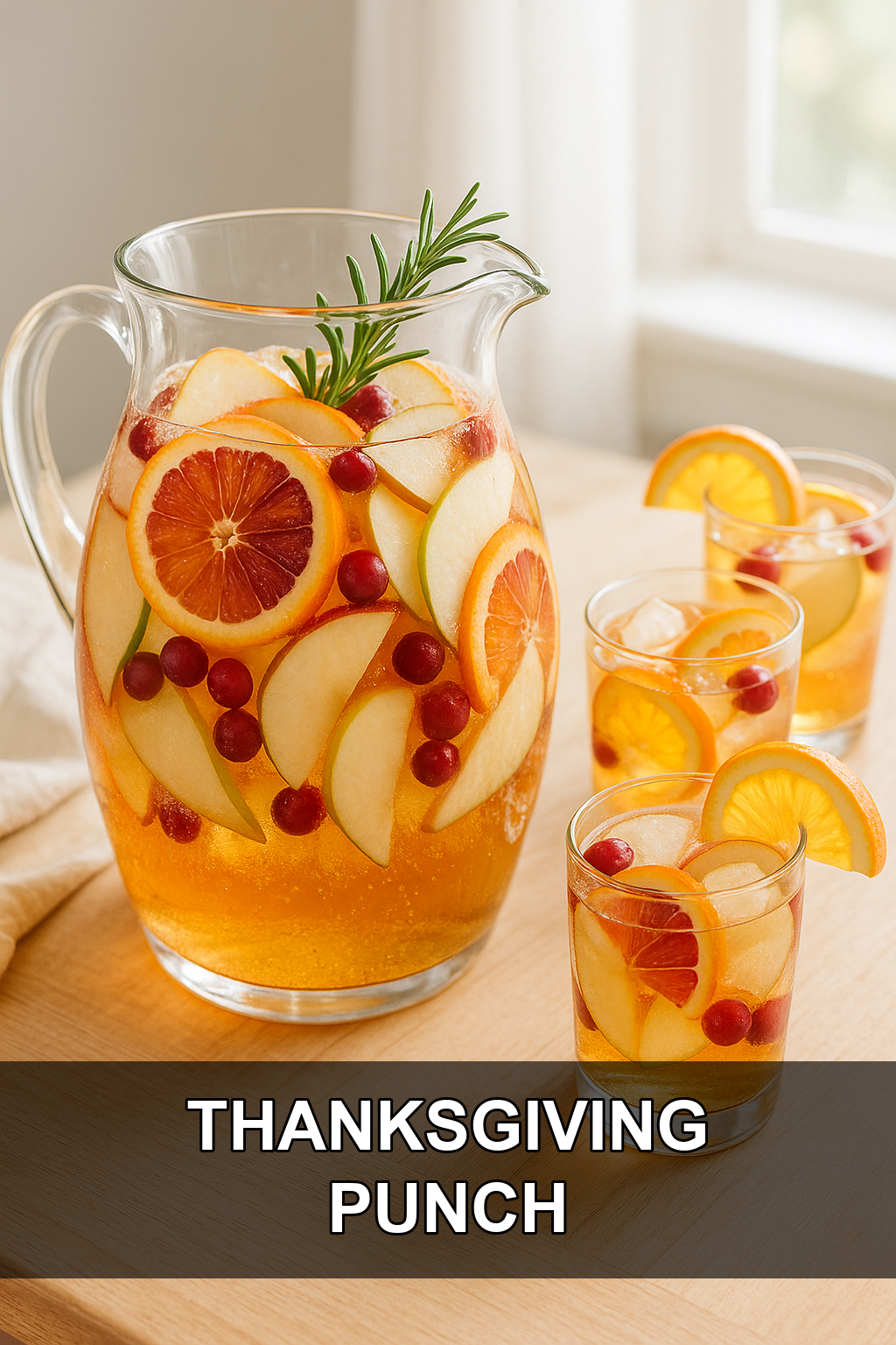 Non Alcoholic Thanksgiving Punch (Sparkling & Festive)