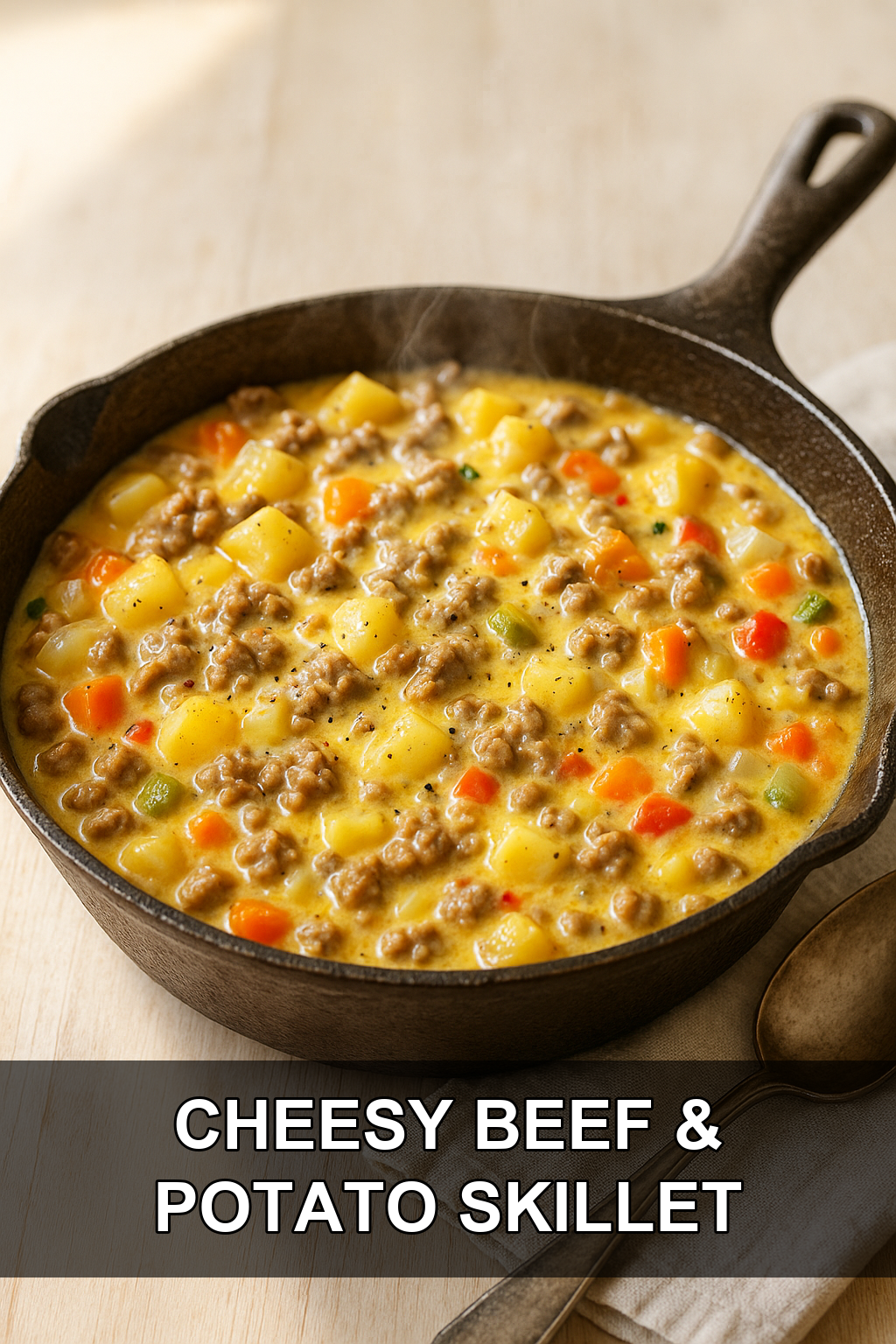 One Pot Ground Beef and Potatoes (Cheesy & Budget-Friendly)