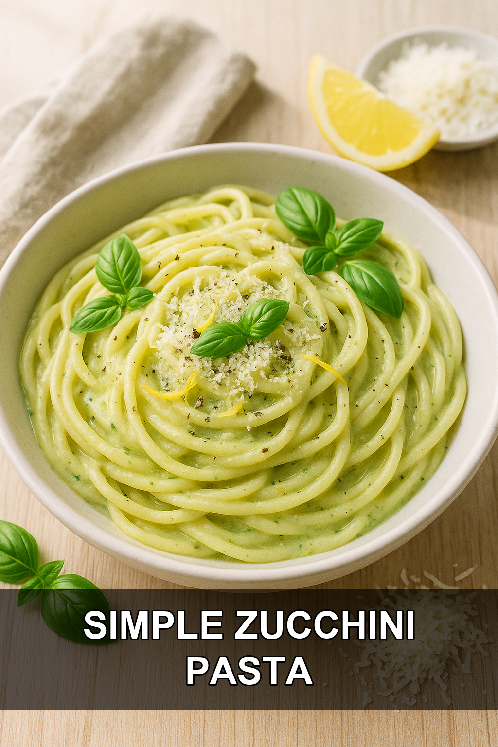 Simple Zucchini Pasta with Lemon, Basil, and Pecorino