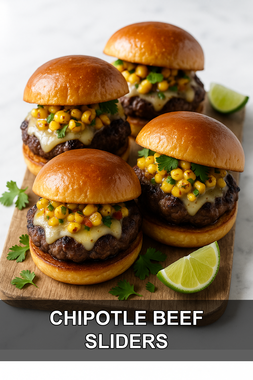 Smoky Chipotle Beef Burger Sliders with Charred Corn Salsa