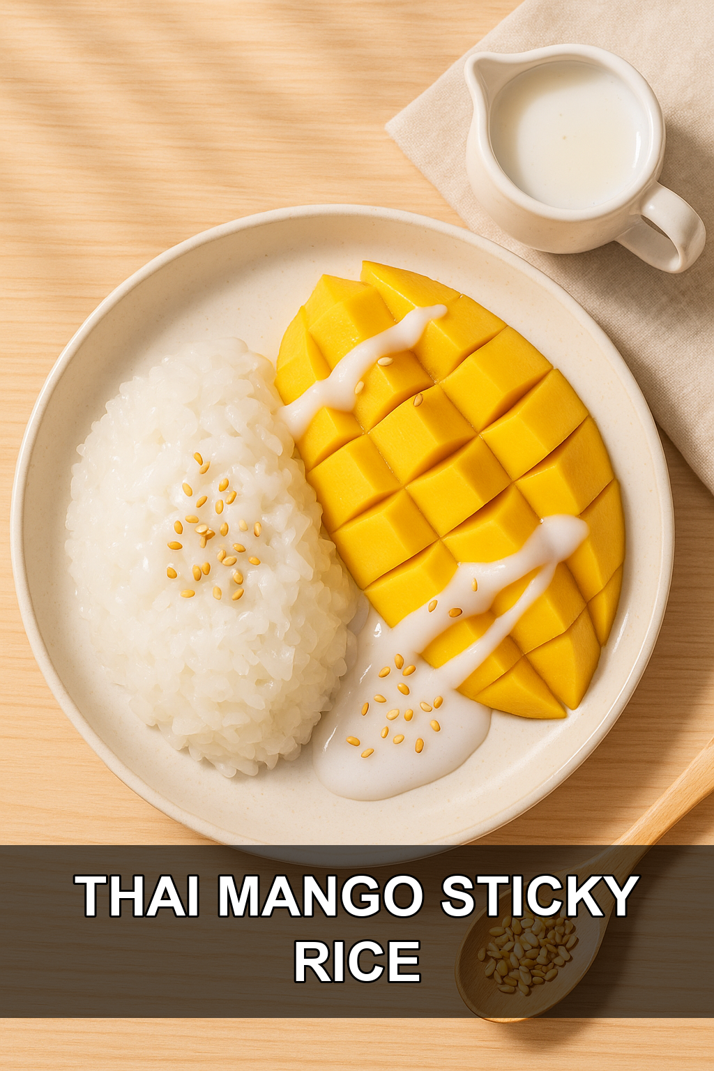Thai Mango Sweet Sticky Rice Recipe (Khao Niew Mamuang)