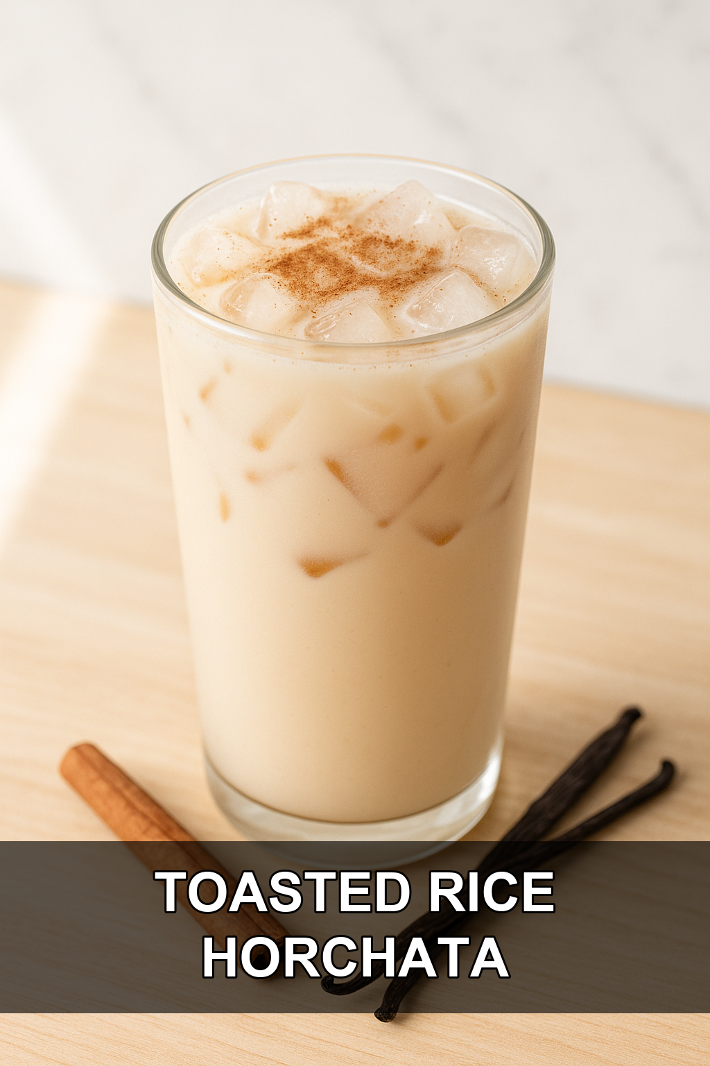 Toasted Rice Horchata with Cinnamon and Vanilla Bean