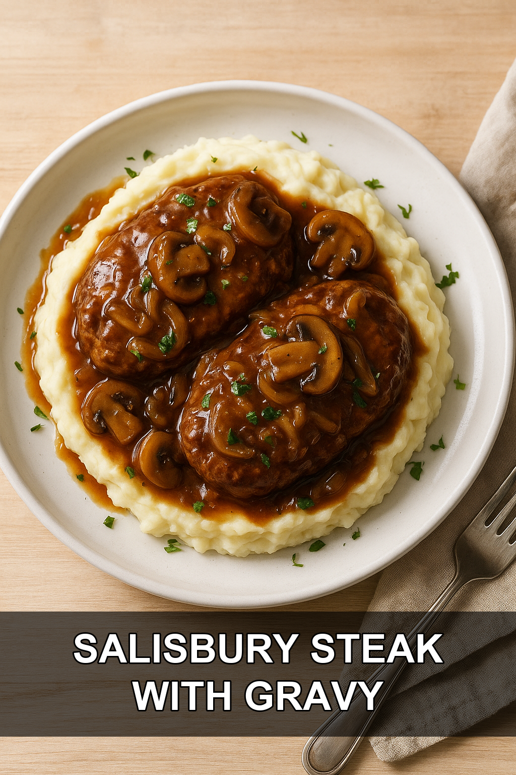 Old-Fashioned Salisbury Steak Recipe with Mushroom Gravy