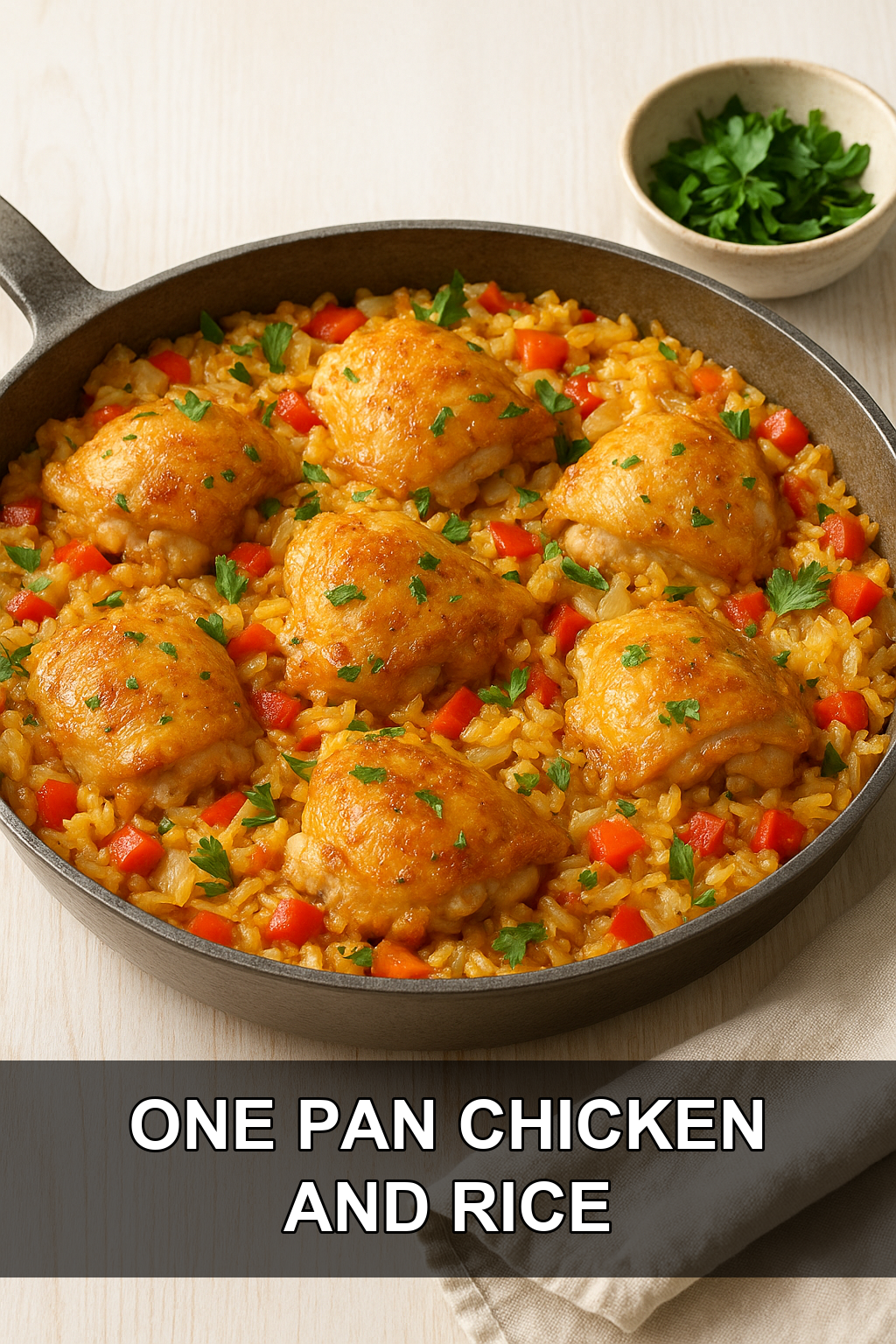 One Pan Chicken and Rice: Flavorful & Easy Cleanup