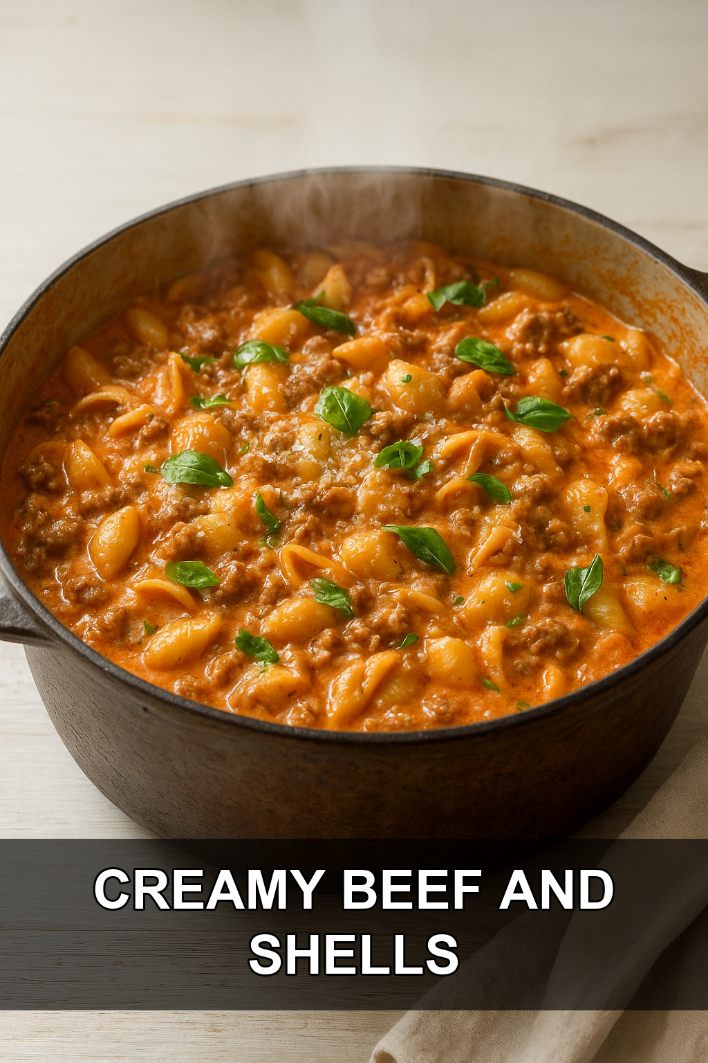 One-Pot Creamy Beef and Shells (Easy Weeknight Dinner)