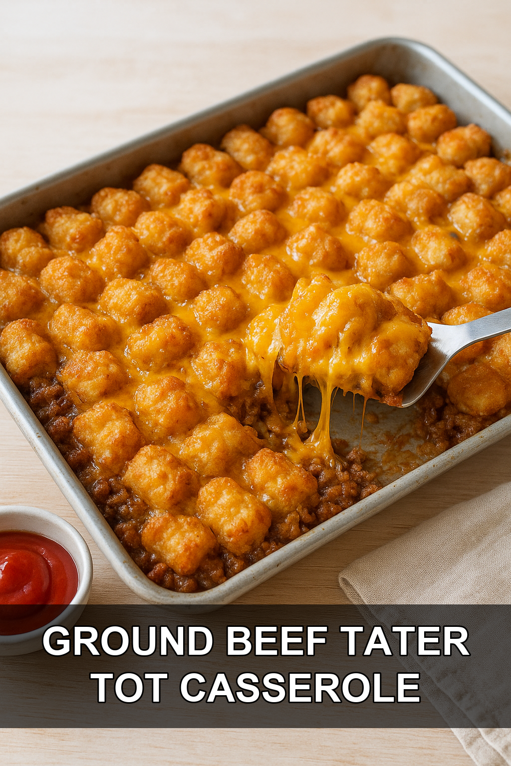 Sheet Pan Ground Beef Tater Tot Casserole (Easy & Budget-Friendly)