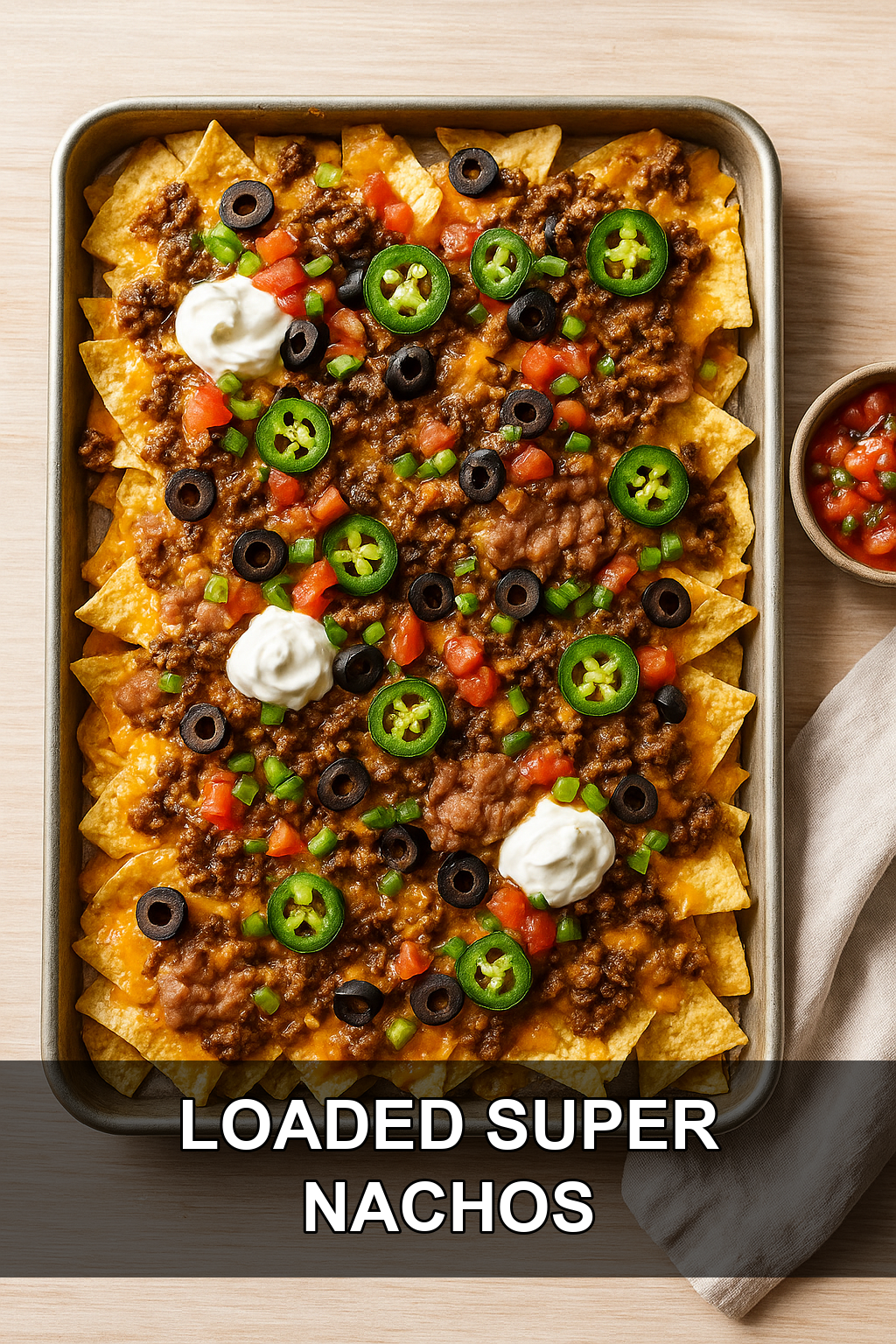 Super Nachos Recipe – Loaded Ground Beef Nachos for a Crowd
